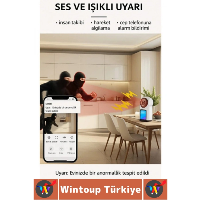 Ev Bebek Yaşlı Odası Evcil Hayvan Gözetim Çift Taraflı Ses Hareket Algısı 2.4GHz Wi-Fi Akıllı Kamera