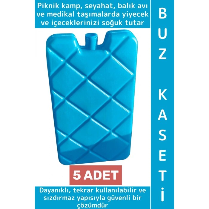 Premium Outdoor Piknik Kamp Seyahat Balıkçı Medikal Yiyecek İçecek Soğuk Sızdırmaz Buz Kaseti 5 Adet