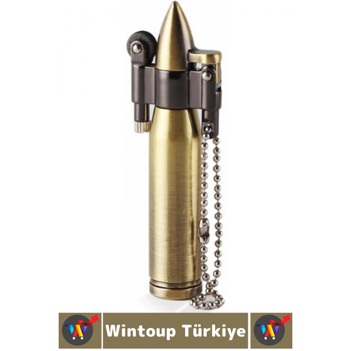 Dekoratif Hediyelik Retro Vintage Koleksiyon Anahtarlık Kolye Ucu Kullanım Şık Kurşun Tasarım Çakmak