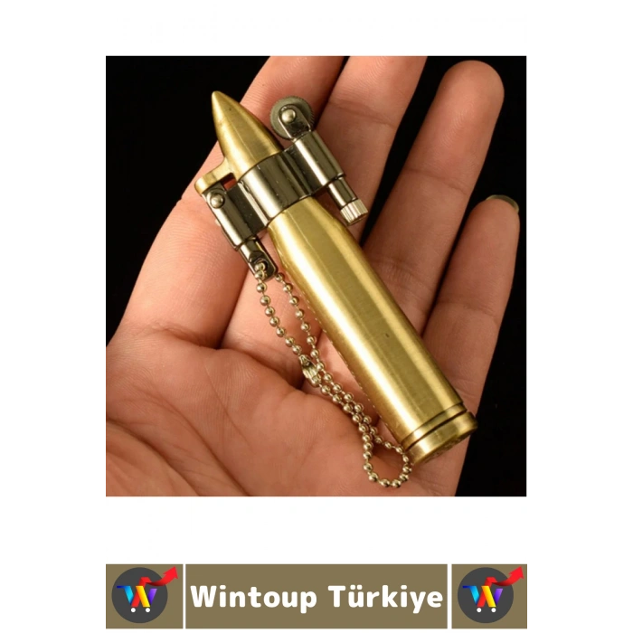 Dekoratif Hediyelik Retro Vintage Koleksiyon Anahtarlık Kolye Ucu Kullanım Şık Kurşun Tasarım Çakmak