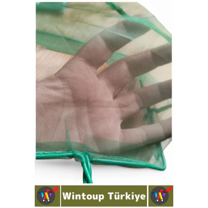 Dayanıklı Kaymaz Sap Hafif Yumuşak Fileli Tatlı Tuzlu Su Uyumlu Pratik Akvaryum Balık Kepçesi 7.5 Cm