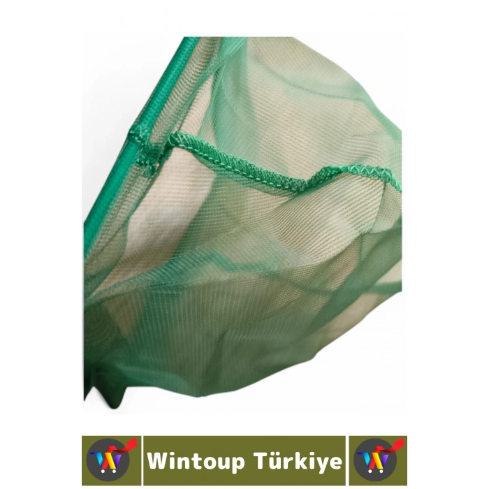 Dayanıklı Kaymaz Sap Hafif Yumuşak Fileli Tatlı Tuzlu Su Uyumlu Pratik Akvaryum Balık Kepçesi 15 Cm