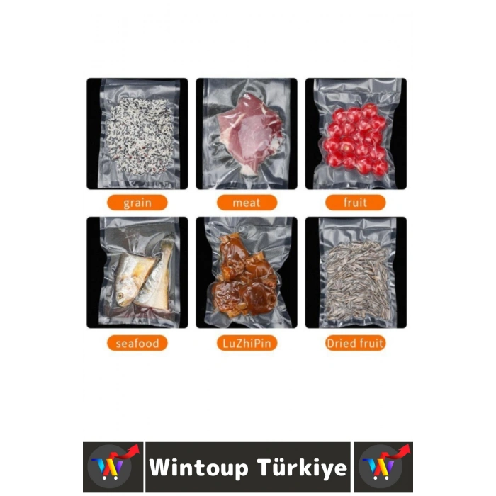 Premium Mutfak Et Sebze Meyve Balık Tek Tuş Kolay Kullanım Otomatik Ev Tipi Gıda Vakumlama Makinesi