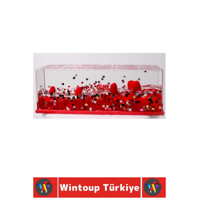 Dekoratif Hediyelik Sevgililer Günü Yıldönümü Özel Gün Evlilik Romantik Batmayan Kalp Güllü Akvaryum