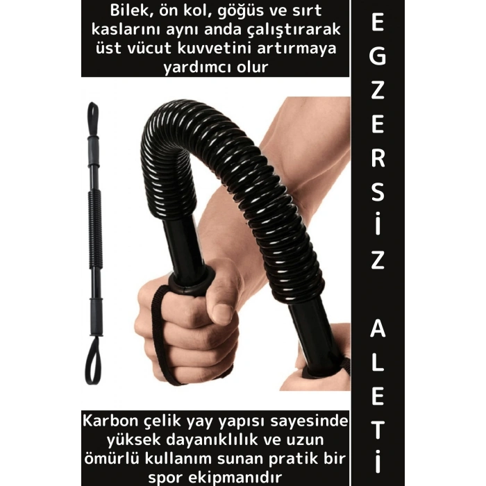 Dayanıklı Çelik Yay Üst Vücut Göğüs Sırt Ön Kol Bilek Esneklik Kuvvet Kas Geliştirici Egzersiz Aleti