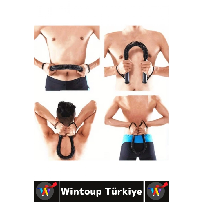 Dayanıklı Çelik Yay Üst Vücut Göğüs Sırt Ön Kol Bilek Esneklik Kuvvet Kas Geliştirici Egzersiz Aleti