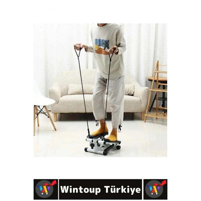 Premium Tüm Vücut Bacak Kalça Basen Kol Omuz Dijital Ekranlı Direnç Lastikli Mini Egzersiz Aleti