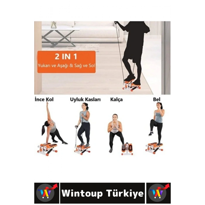 Premium Tüm Vücut Bacak Kalça Basen Kol Omuz Dijital Ekranlı Direnç Lastikli Mini Egzersiz Aleti