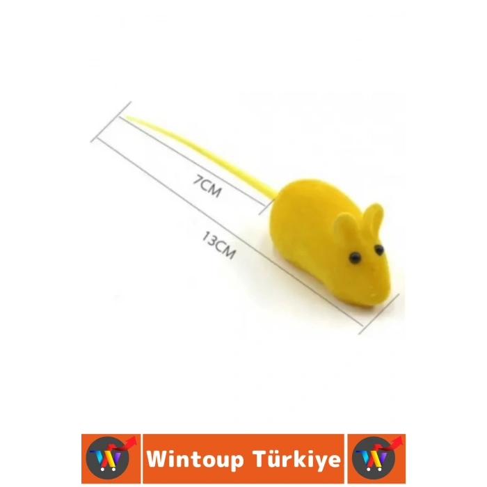 Evcil Hayvan Pet Enerji Atma Zihinsel Uyarı İlgi Çekici Sesli Sevimli Kedi Eğitim Oyun Faresi 4 Adet