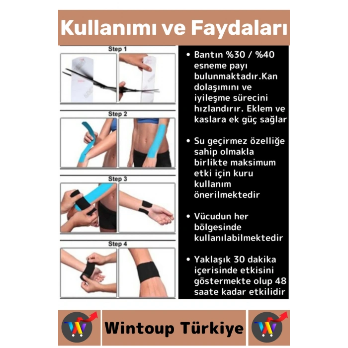 #AğrıBandı Hızlı Uzun Süre Etkili Kas Bel Bacak Kol Boyun Sırt Omuz Karın Kalça Ten Isı Bandı 2 Adet
