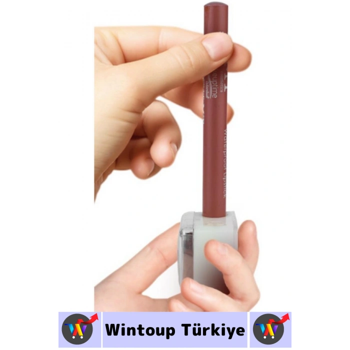 #MakyajKalemtıraş Kompakt Paslanmaz Çelik Bıçak Çift Gözlü Dudak Göz Kaş Kalemi Kozmetik Kalemtıraşı