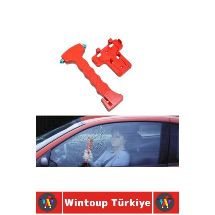 #İmdatÇekici Trafik Oto İlk Yardım Çantası Çok Fonksitonlu Cam Kırıcı Entegre Kemer Kesici 2 in 1