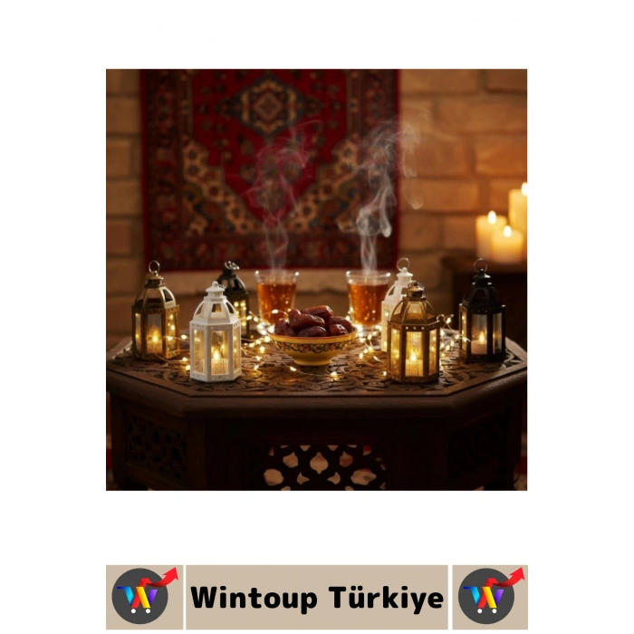 #LedIşık Ramazan Masa Süsleme Hediyelik Dekoratif Osmanlı İslami Altıgen Açık Kubbe Pilli LED Lamba