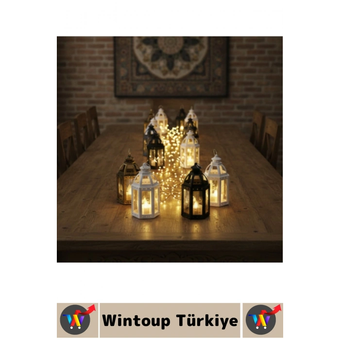 #LedIşık Ramazan Masa Süsleme Hediyelik Dekoratif Osmanlı İslami Altıgen Açık Kubbe Pilli LED Lamba