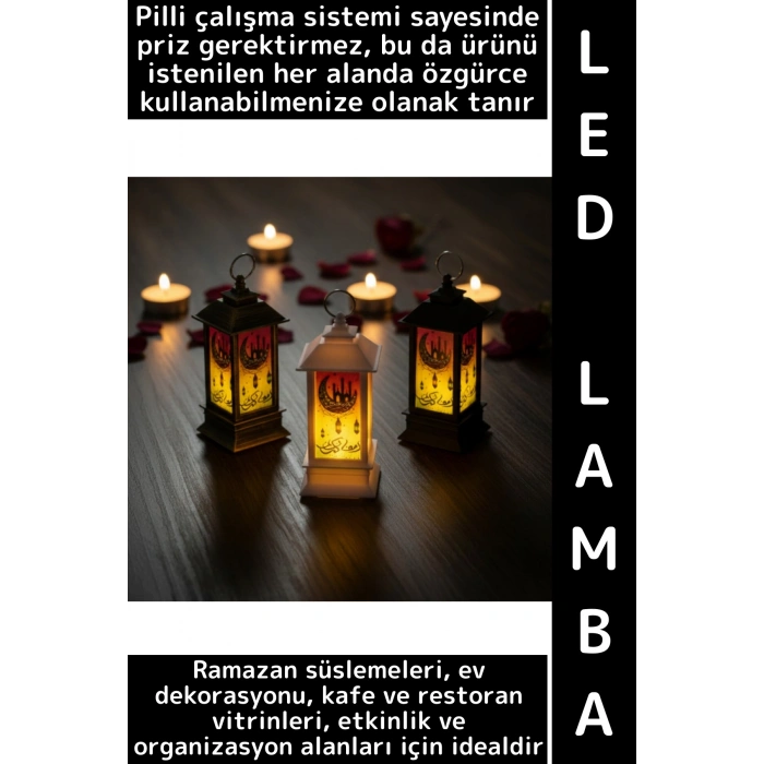 #LedLamba Ramazan Masa Raf Süsleme Hediye Dekoratif Osmanlı İslam Çok Şık Kare Kubbe Pilli LED Işık