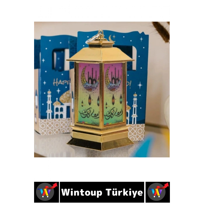 #LedLamba Ramazan Masa Raf Süsleme Hediye Dekoratif Osmanlı İslam Çok Şık Kare Kubbe Pilli LED Işık