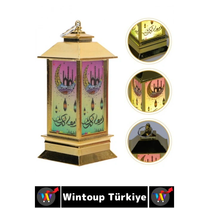 #LedLamba Ramazan Masa Raf Süsleme Hediye Dekoratif Osmanlı İslam Çok Şık Kare Kubbe Pilli LED Işık