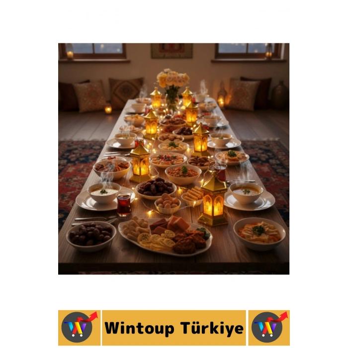 #LedIşık Ramazan Masa Süsleme Hediyelik Dekoratif Osmanlı İslami Altıgen Kubbe Gold Pilli LED Lamba