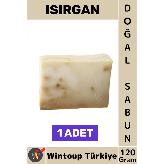 #KatıSabun %100 Doğal Bitkisel El Yüz Saç Vücut Cilt İçin Organik Isırgan Sabunu 120 Gram