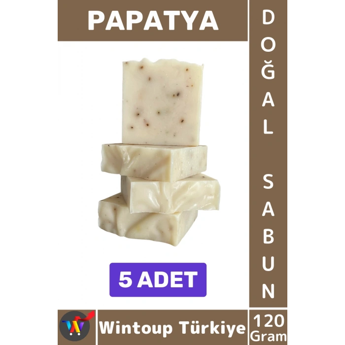 #KatıSabun %100 Doğal Bitkisel El Yüz Saç Vücut Cilt İçin Organik Papatya Sabunu 120 Gram 5 Adet