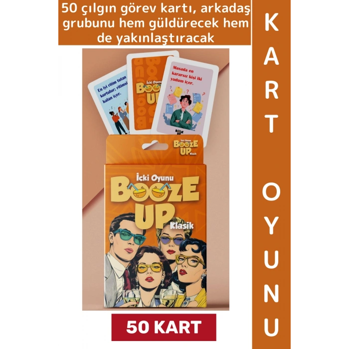 #KartOyunu Eğlenceli Keyifli Vakit Arkadaş Çift Sevgili Yetişkin İçki Oyunu Booze Up-Klasik 50 Kart