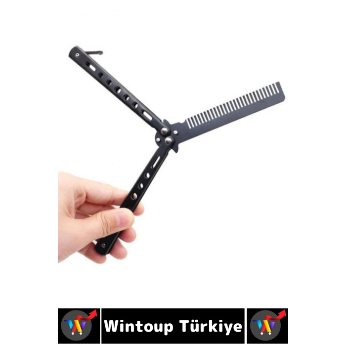 Hediyelik Seyahat Gündelik Çanta Boy Paslanmaz Çelik Gövdeli Özel Şık Tasarımlı Katlanabilir Tarak