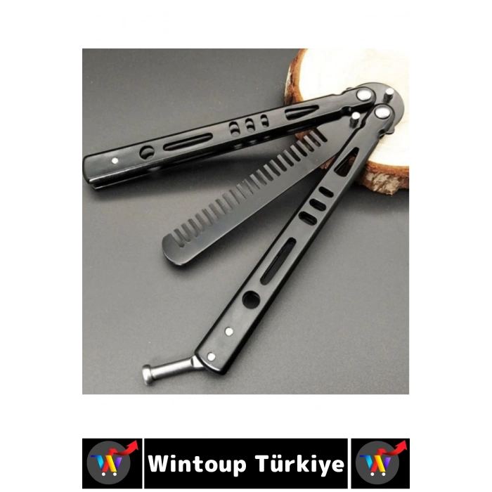 Hediyelik Seyahat Gündelik Çanta Boy Paslanmaz Çelik Gövdeli Özel Şık Tasarımlı Katlanabilir Tarak