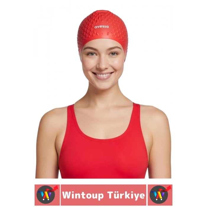 #Bone Esnek Yumuşak Silikon Havuz Deniz Yüzme Kulağa Su Geçirmez Büyük Beden Saç Bonesi 2 Adet