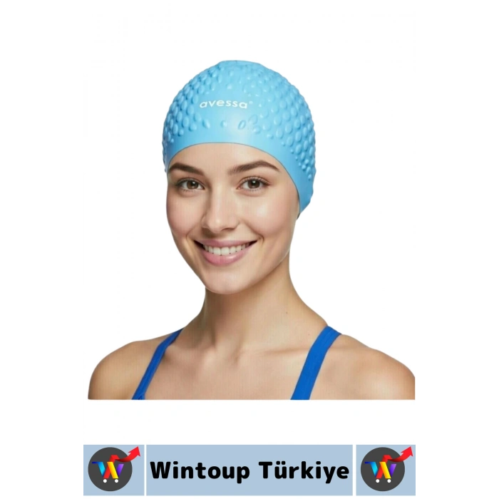 #Bone Esnek Yumuşak Silikon Havuz Deniz Yüzme Kulağa Su Geçirmez Büyük Beden Saç Bonesi 2 Adet