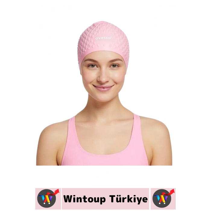 #Bone Esnek Yumuşak Silikon Havuz Deniz Yüzme Kulağa Su Geçirmez Büyük Beden Saç Bonesi 2 Adet