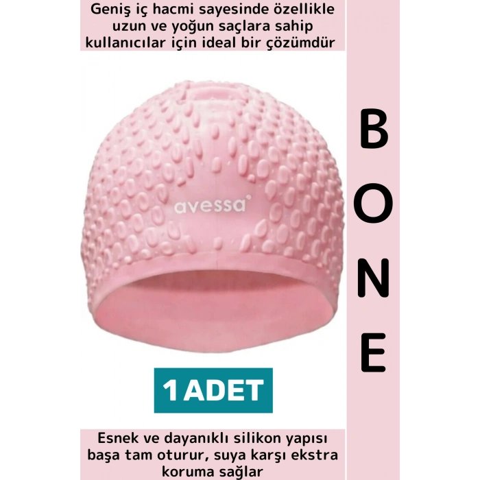 #Bone Su Sızdırmaz Esnek Yumuşak Silikon Havuz Deniz Yüzme Kulağa Su Geçirmez Büyük Beden Saç Bonesi