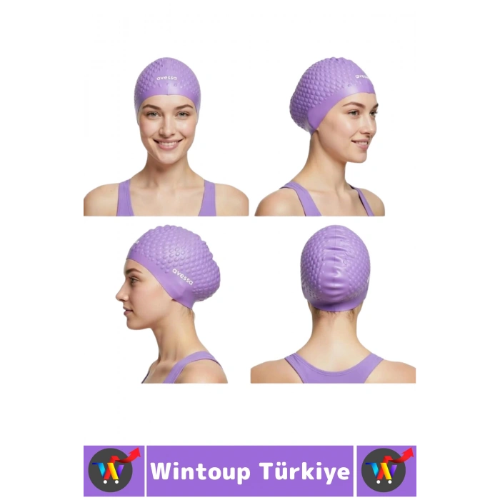 #Bone Su Sızdırmaz Esnek Yumuşak Silikon Havuz Deniz Yüzme Kulağa Su Geçirmez Büyük Beden Saç Bonesi