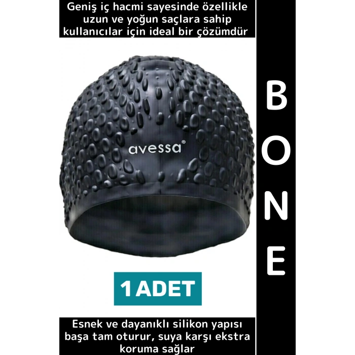 #Bone Su Sızdırmaz Esnek Yumuşak Silikon Havuz Deniz Yüzme Kulağa Su Geçirmez Büyük Beden Saç Bonesi