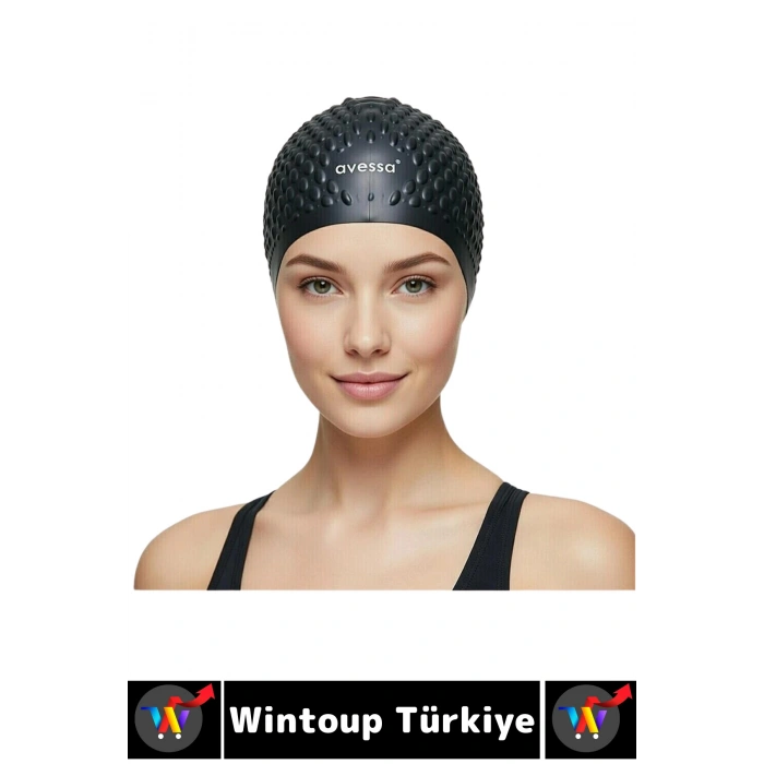 #Bone Su Sızdırmaz Esnek Yumuşak Silikon Havuz Deniz Yüzme Kulağa Su Geçirmez Büyük Beden Saç Bonesi