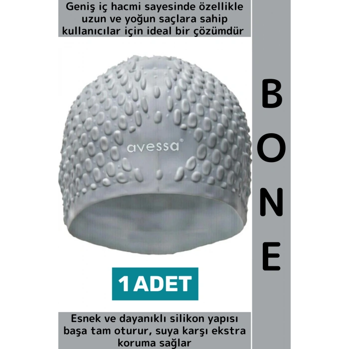 #Bone Su Sızdırmaz Esnek Yumuşak Silikon Havuz Deniz Yüzme Kulağa Su Geçirmez Büyük Beden Saç Bonesi