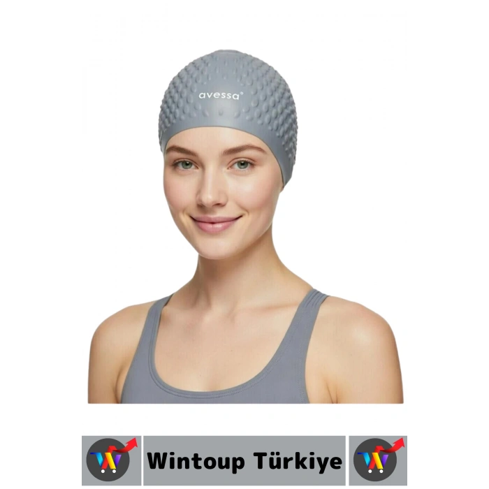 #Bone Su Sızdırmaz Esnek Yumuşak Silikon Havuz Deniz Yüzme Kulağa Su Geçirmez Büyük Beden Saç Bonesi