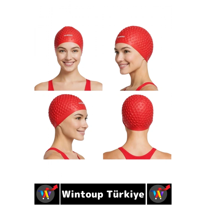 #Bone Esnek Yumuşak Silikon Havuz Deniz Yüzme Kulağa Su Geçirmez Büyük Beden Saç Bonesi İkili SET