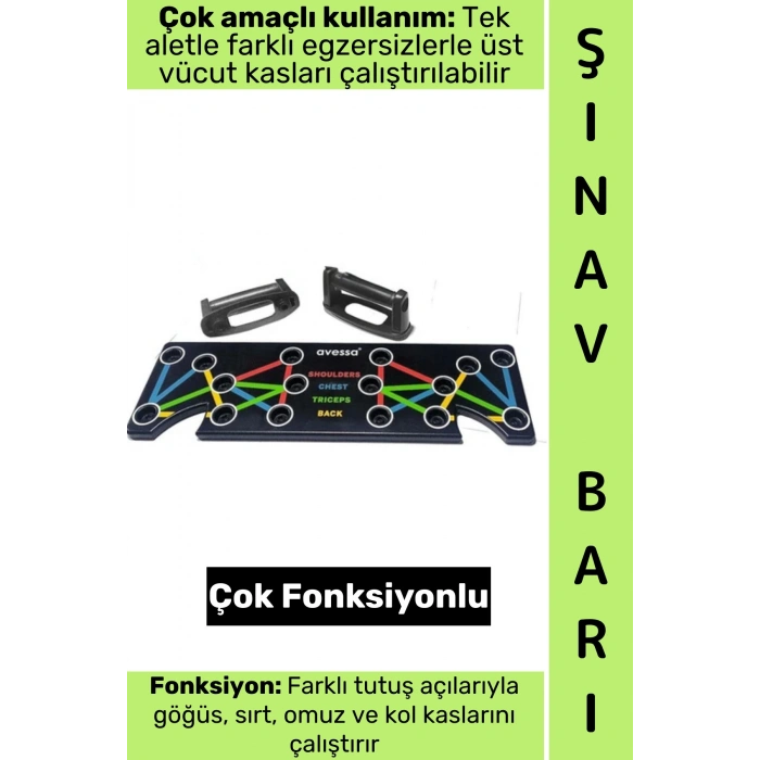 #ŞınavBarı Kaymaz Çok Fonksiyonlu Omuz Sırt Kol Kas Gelişimi Dayanıklılık Pratik Ev Tipi Şınav Barı