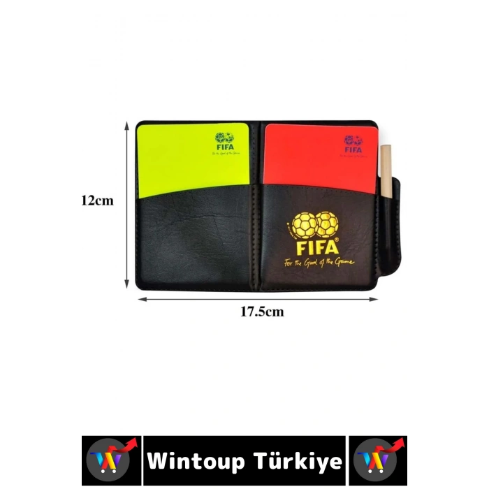 #HakemCüzdanı Kompakt Cep Boy Profesyonel Amatör Halı Saha Şık Cüzdanlı Sarı Kırmızı Hakem Kartı