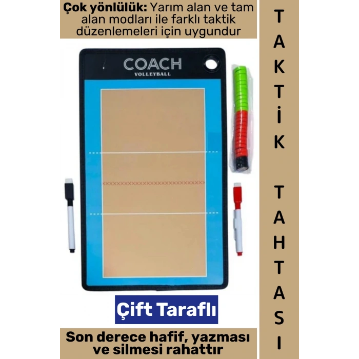 #VoleybolTaktik Profesyonel Amatör Okul Tam Yarı Saha Çift Taraf Mıknatıslı Voleybol Taktik Tahtası