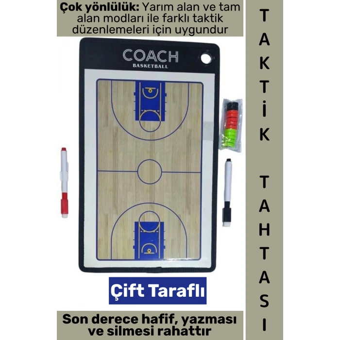 #BasketbolTaktik Profesyonel Amatör Tam Yarı Saha Çift Taraflı Mıknatıslı Basketbol Taktik Tahtası