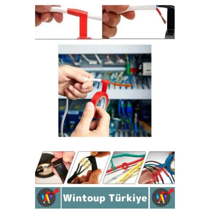 #ElektrikBandı Dayanıklı PVC Kablo İzolasyon Onarım Kısa Devre Önleme Estetik Renkli Elektrik Bandı
