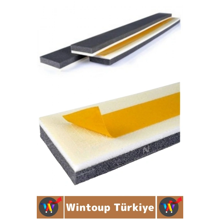 #RüzgarKesici Soğuk Haşere Toz Önleyici Yapışkanlı Köpük Kapı Altı Isı Yalıtım Eşik Süngeri 2 Adet