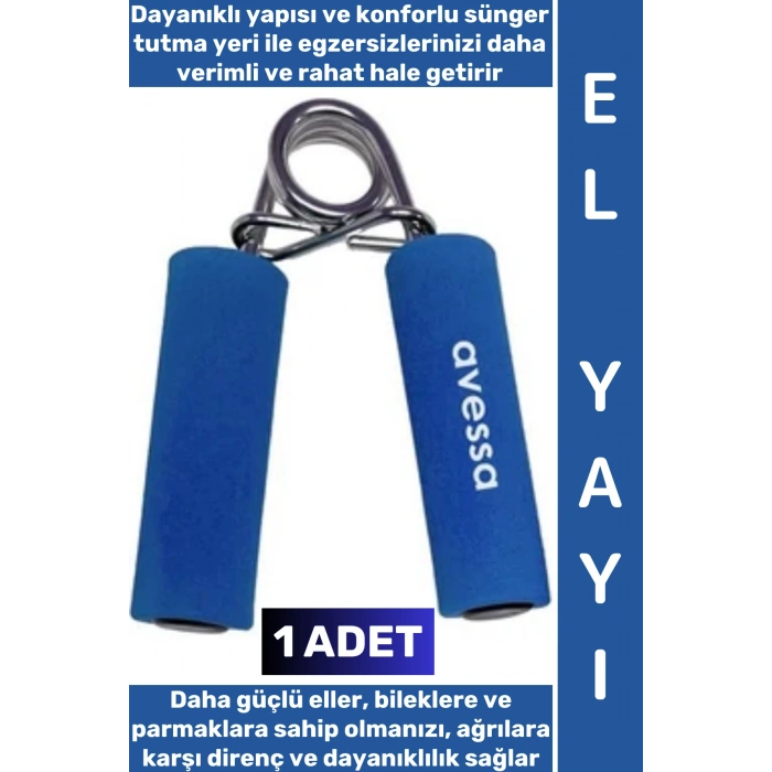 #ElYayı Dayanıklı Metal Yay Kaymaz Sporcu Müzisyen Parmak Bilek Kas Güçlendirici Süngerli El Yayı