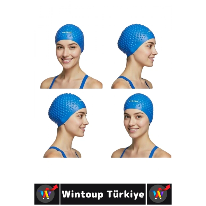 #Bone Yumuşak Elastik Silikon Havuz Deniz Yüzme Kulağa Su Kaçırmaz Büyük Beden Saç Bonesi İkili SET