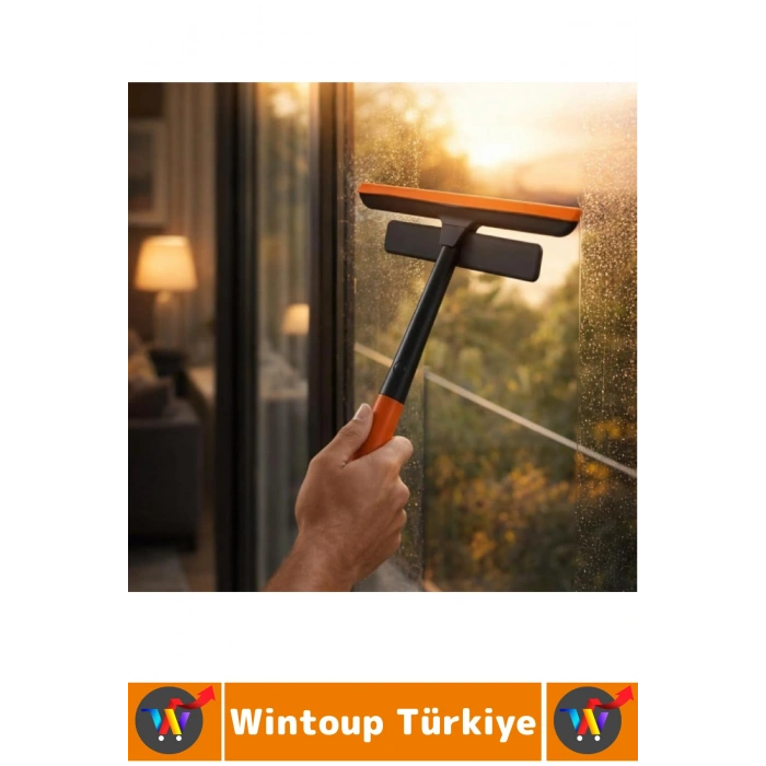 #CamTemizleyici Banyo Duşakabin Oto Bakım 360 Derece Oynar Çift Başlık Çekçek Cam Temizleme Aparatı