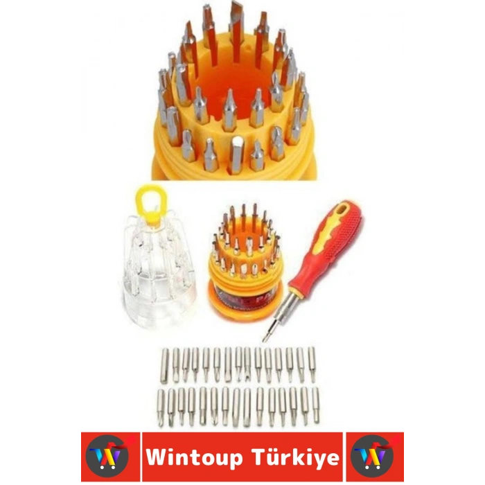 #TornavidaSeti Kauçuk Sap Laptop Küçük Elektronik Eşya Hassas Kullanım Mini Tornavida Seti 31 Parça