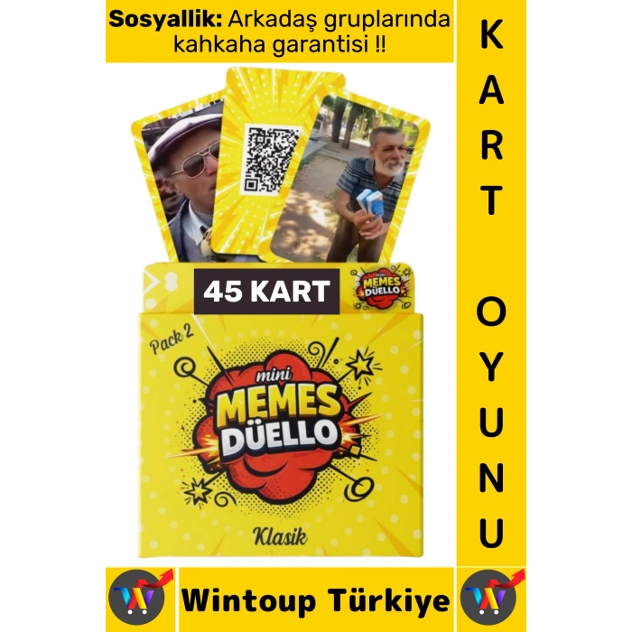 #KartOyun Arkadaş Grup Yaratıcılık Düşünme Sosyallik Eğlence Kart Oyunu Mini Memes Düello-Klasik 2