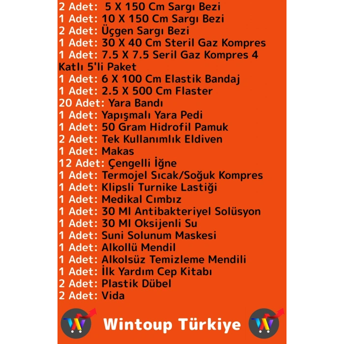 #İlkYardımÇantası Premium Trafik Ev Ofis İş Yeri Duvara Monte Edilebilir Tam Dolu İlk Yardım Çantası