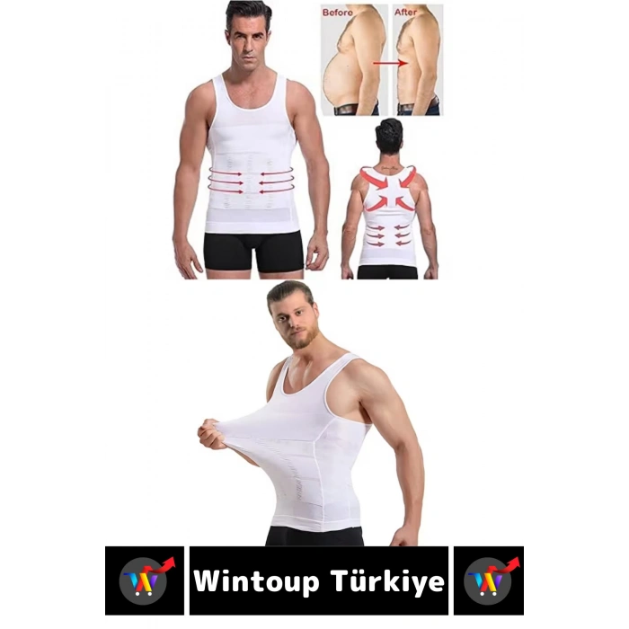 #Korse Kıyafet Altında Belli Olmaz Dik Duruşa Yardımcı Göğüs Karın Sıkılaştıran Erkek Korse 2li Set